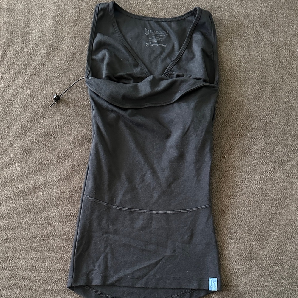 Black Lalabu Baby Wearing Tank Top